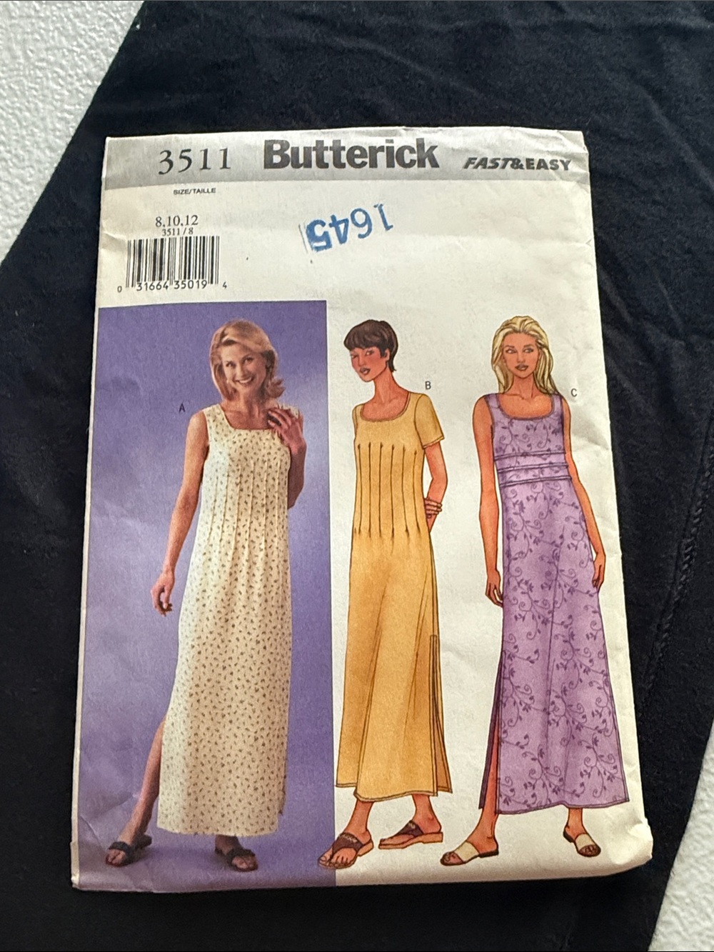 Butterick pattern 3511 Maxi Dress